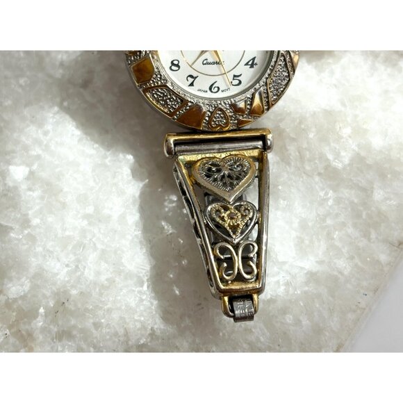 Wrangler Dual Toned Stretch Bracelet Ladies Vintage Wristwatch - 28mm - WORKS! - Picture 2 of 9